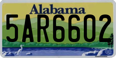 AL license plate 5AR6602