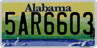 AL license plate 5AR6603