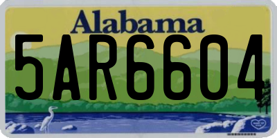 AL license plate 5AR6604