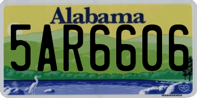 AL license plate 5AR6606