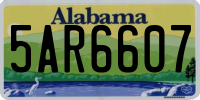 AL license plate 5AR6607