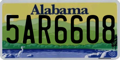 AL license plate 5AR6608