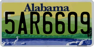 AL license plate 5AR6609