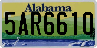 AL license plate 5AR6610