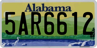 AL license plate 5AR6612