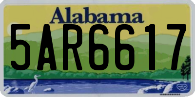 AL license plate 5AR6617