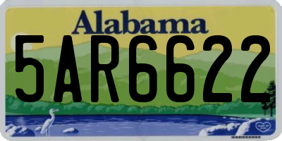 AL license plate 5AR6622