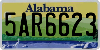 AL license plate 5AR6623