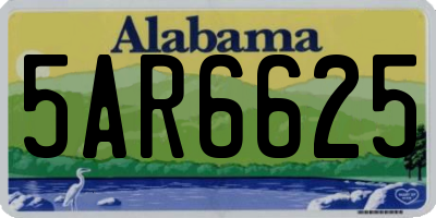 AL license plate 5AR6625
