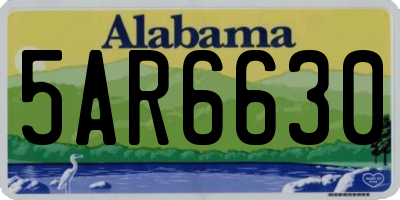 AL license plate 5AR6630