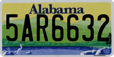 AL license plate 5AR6632