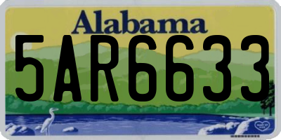 AL license plate 5AR6633