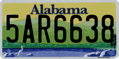 AL license plate 5AR6638