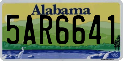 AL license plate 5AR6641