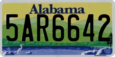 AL license plate 5AR6642