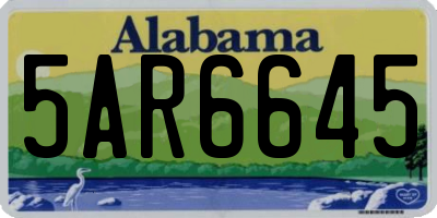 AL license plate 5AR6645