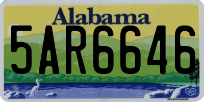 AL license plate 5AR6646