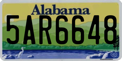AL license plate 5AR6648