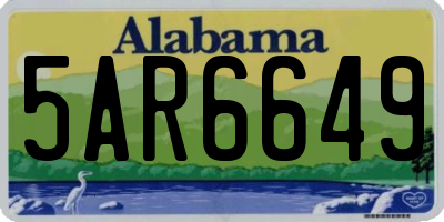 AL license plate 5AR6649