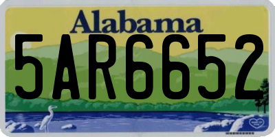 AL license plate 5AR6652
