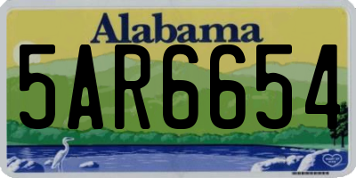 AL license plate 5AR6654