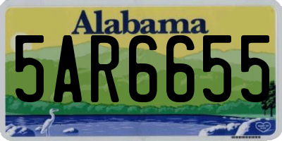 AL license plate 5AR6655