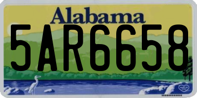 AL license plate 5AR6658