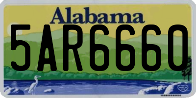 AL license plate 5AR6660