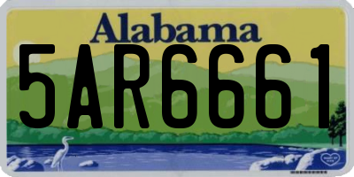 AL license plate 5AR6661
