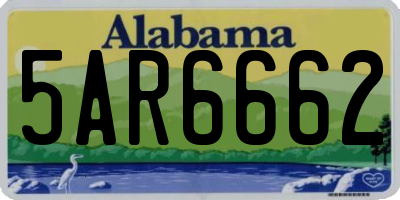 AL license plate 5AR6662