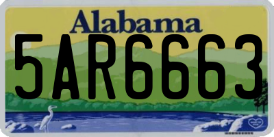 AL license plate 5AR6663