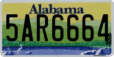 AL license plate 5AR6664
