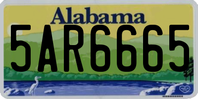 AL license plate 5AR6665
