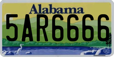 AL license plate 5AR6666