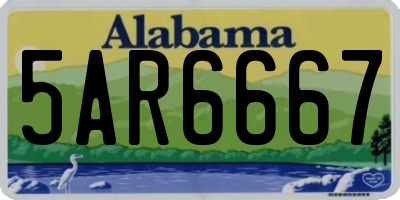 AL license plate 5AR6667