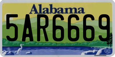 AL license plate 5AR6669