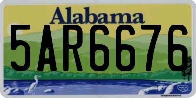 AL license plate 5AR6676