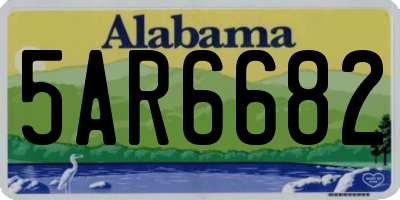 AL license plate 5AR6682