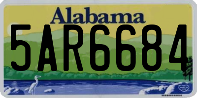 AL license plate 5AR6684