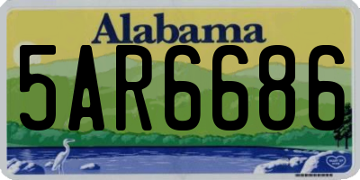 AL license plate 5AR6686