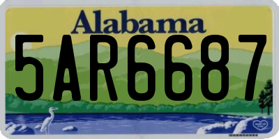 AL license plate 5AR6687
