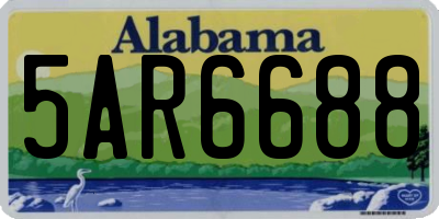 AL license plate 5AR6688