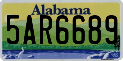 AL license plate 5AR6689