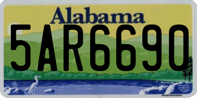 AL license plate 5AR6690