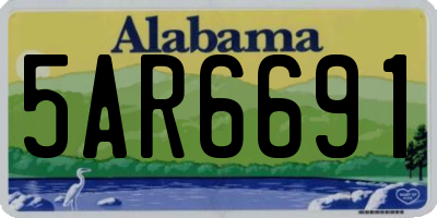 AL license plate 5AR6691