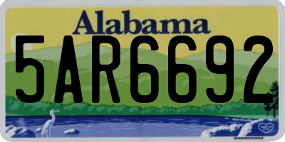 AL license plate 5AR6692
