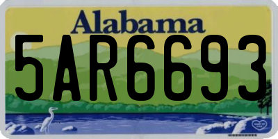 AL license plate 5AR6693