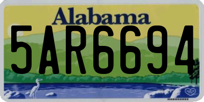 AL license plate 5AR6694