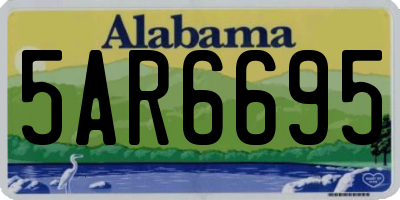AL license plate 5AR6695