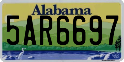 AL license plate 5AR6697